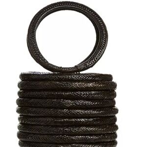 Cult Gaia Yasmina Rattan Bucket Bag